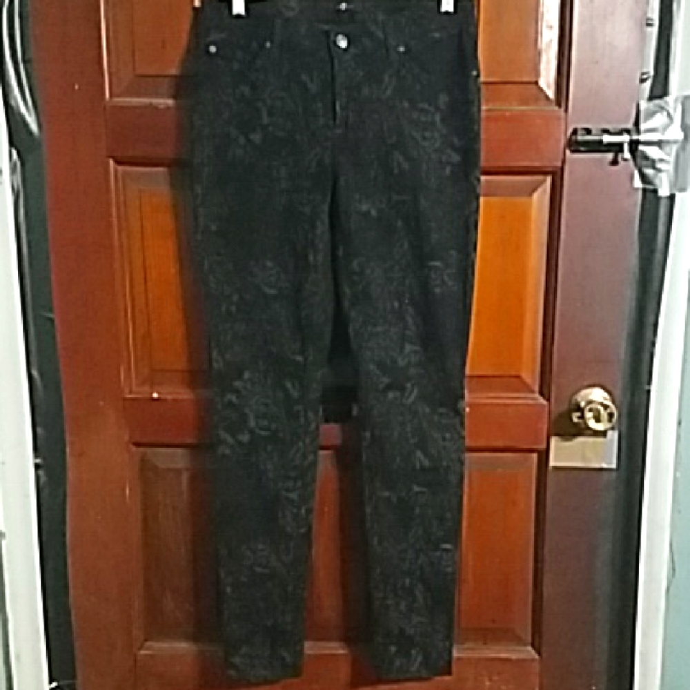 7 For All Mankind Skinny Jeans, Floral Pattern Size:29, Nwot